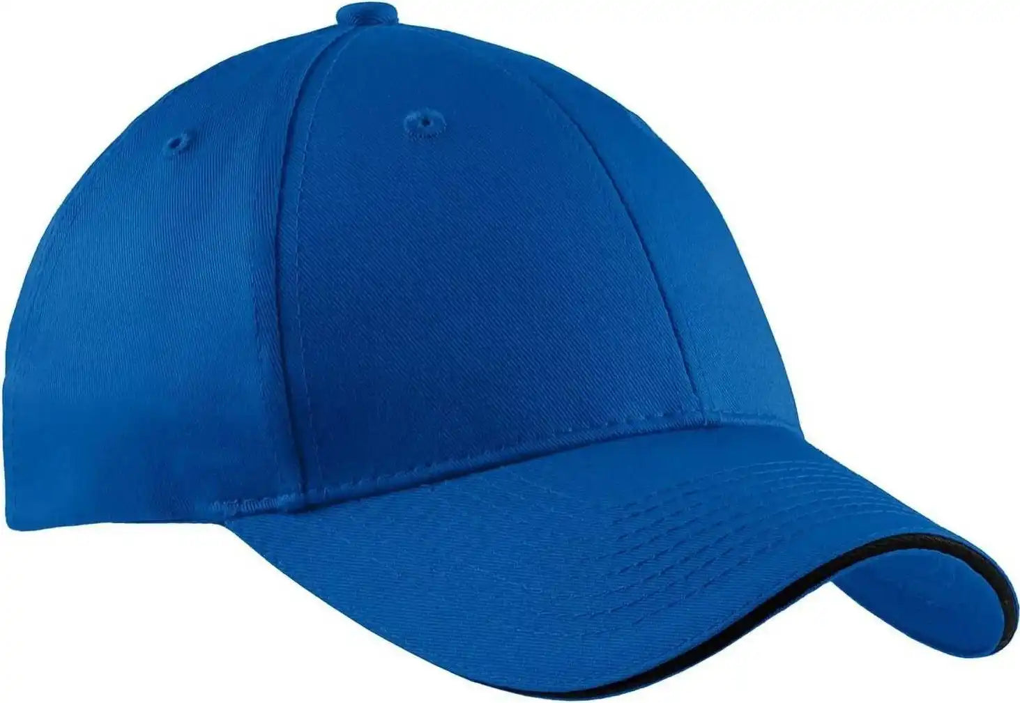 Port & Company Cp85 Companysandwich Bill Cap - Royal Black - one Size Fits Most