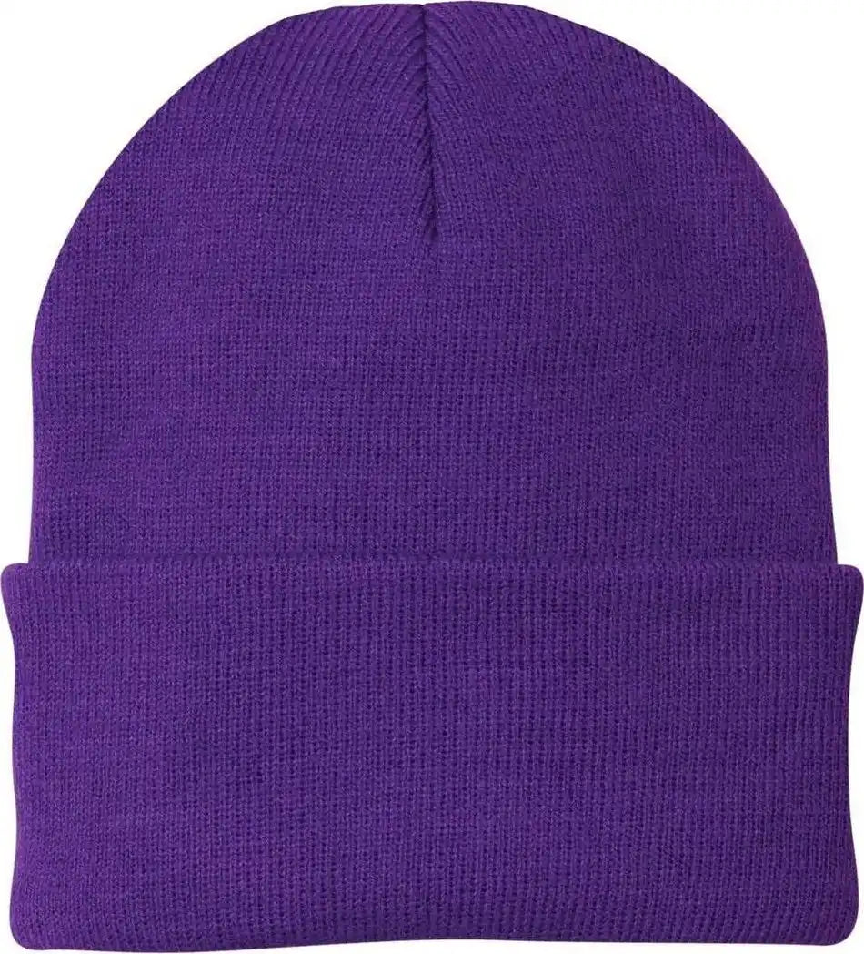 Port & Company Cp90 Knit Cap with Cuff Athletic Purple / one Size Fits Most