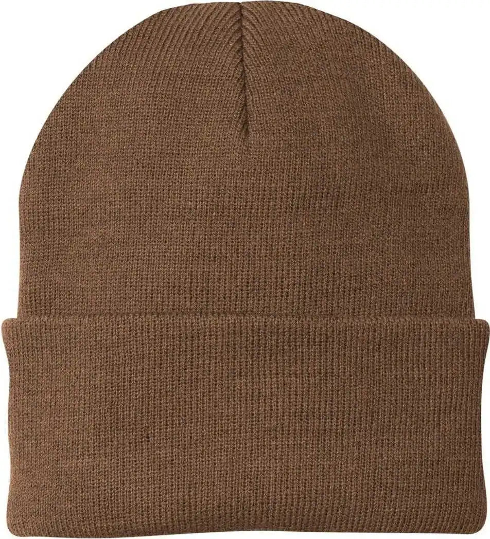 Port & Company Cp90 Knit Cap with Cuff Brown / one Size Fits Most