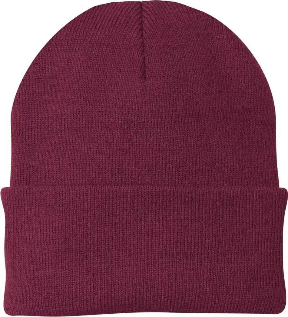 Port & Company Cp90 Knit Cap with Cuff - Maroon - one Size Fits Most