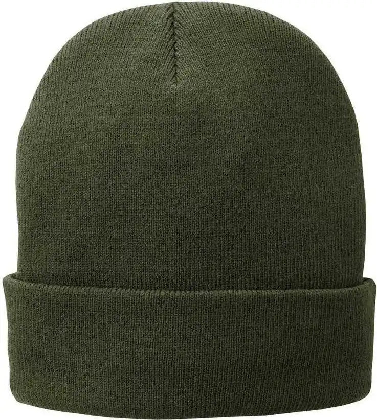 Port & Company Cp90l Fleece-lined Knit Cap - Olive Drab Green - Adult Osfm