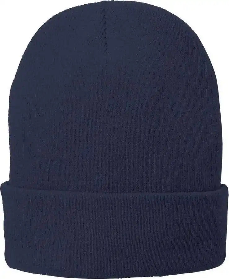 Port & Company Cp90l Fleece-lined Knit Cap with Cuff - Navy - one Size Fits Most