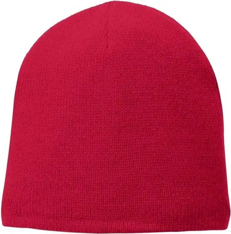 Port & Company Cp91l Fleece-lined Beanie Cap - Athletic Red - one Size Fits Most