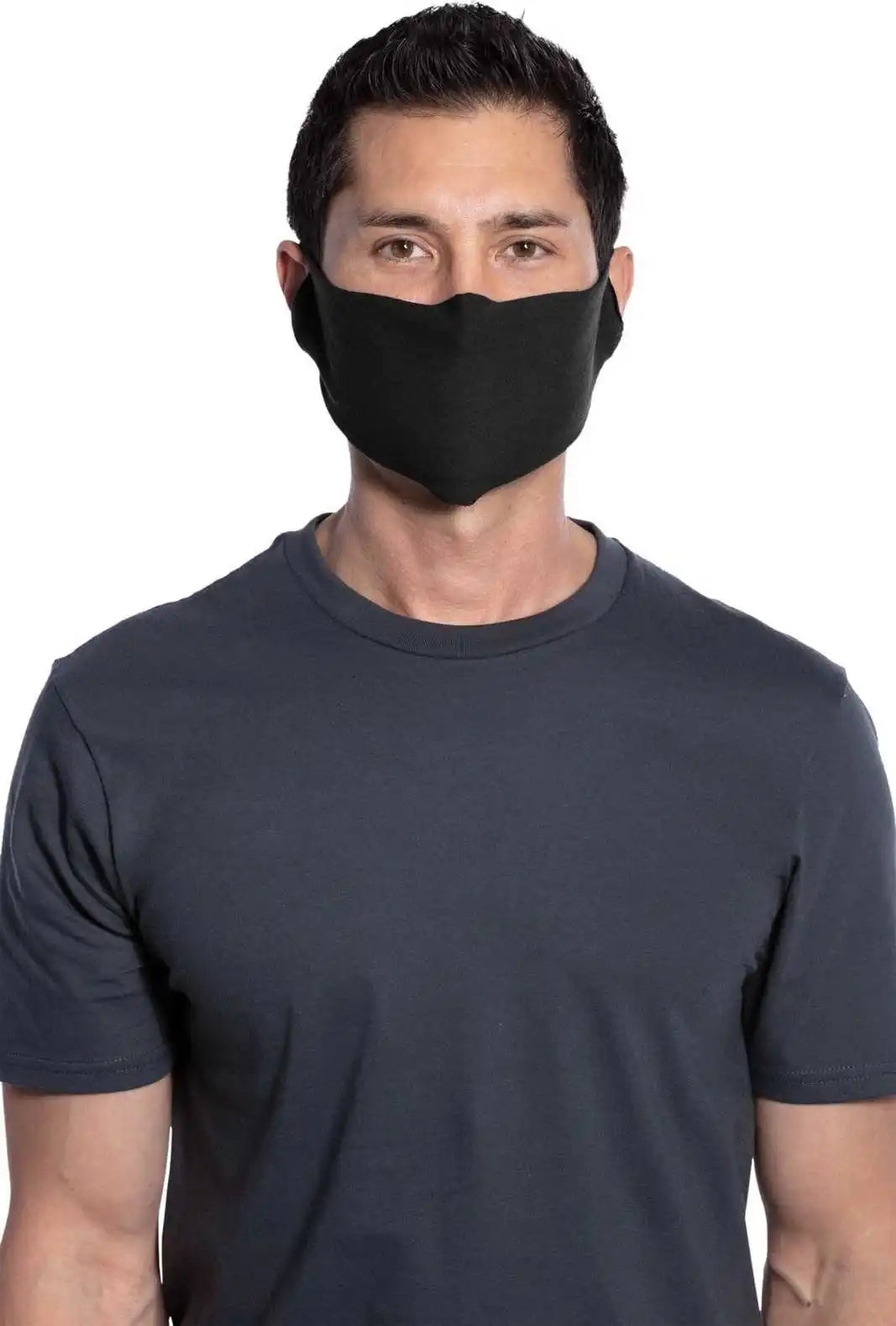 Port & Company Facecvr240 5050 Cottonpoly Face Covering 240 Pack (10 Packs = 1 Case) - Black - Adult Osfm