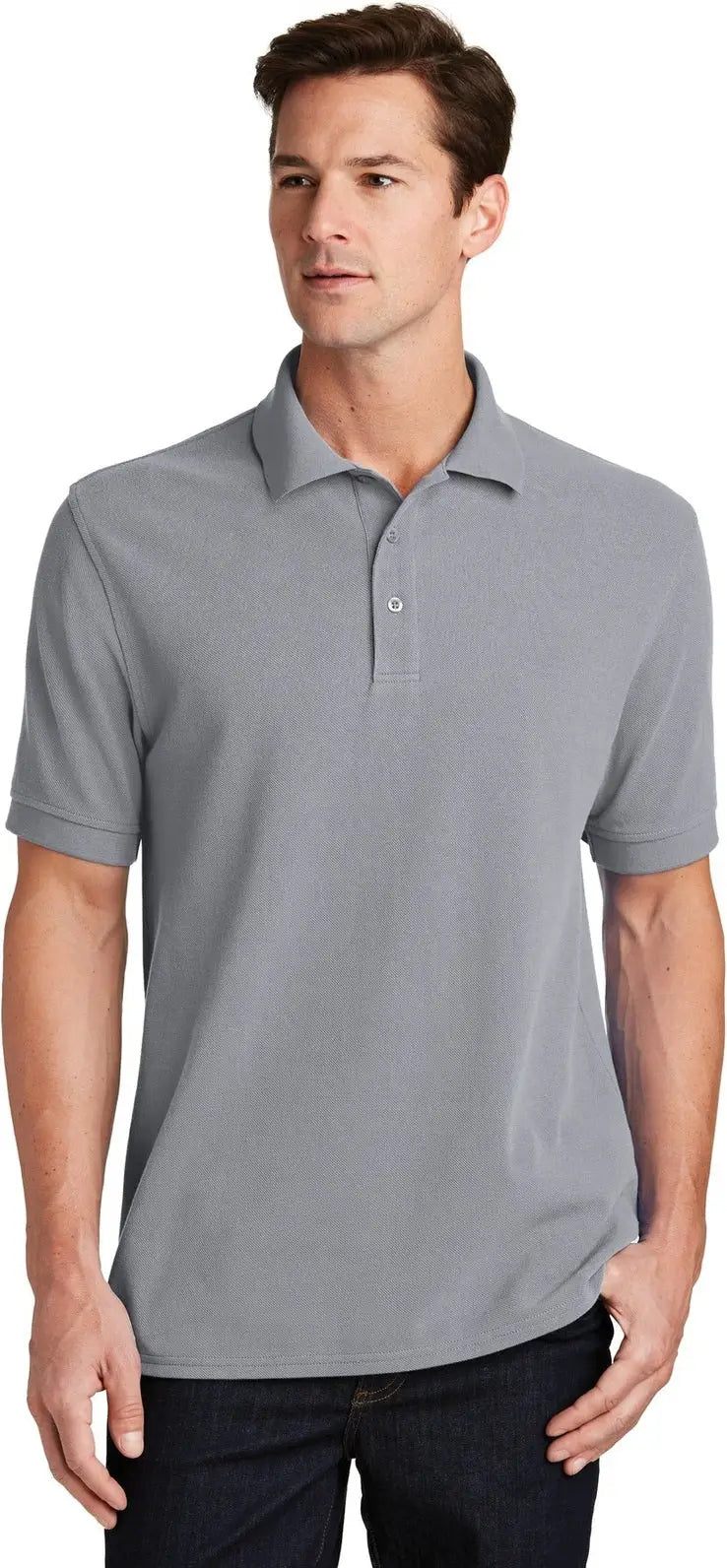 Port & Company Kp1500 co Combed Ring Spun Pique Polo - Silver