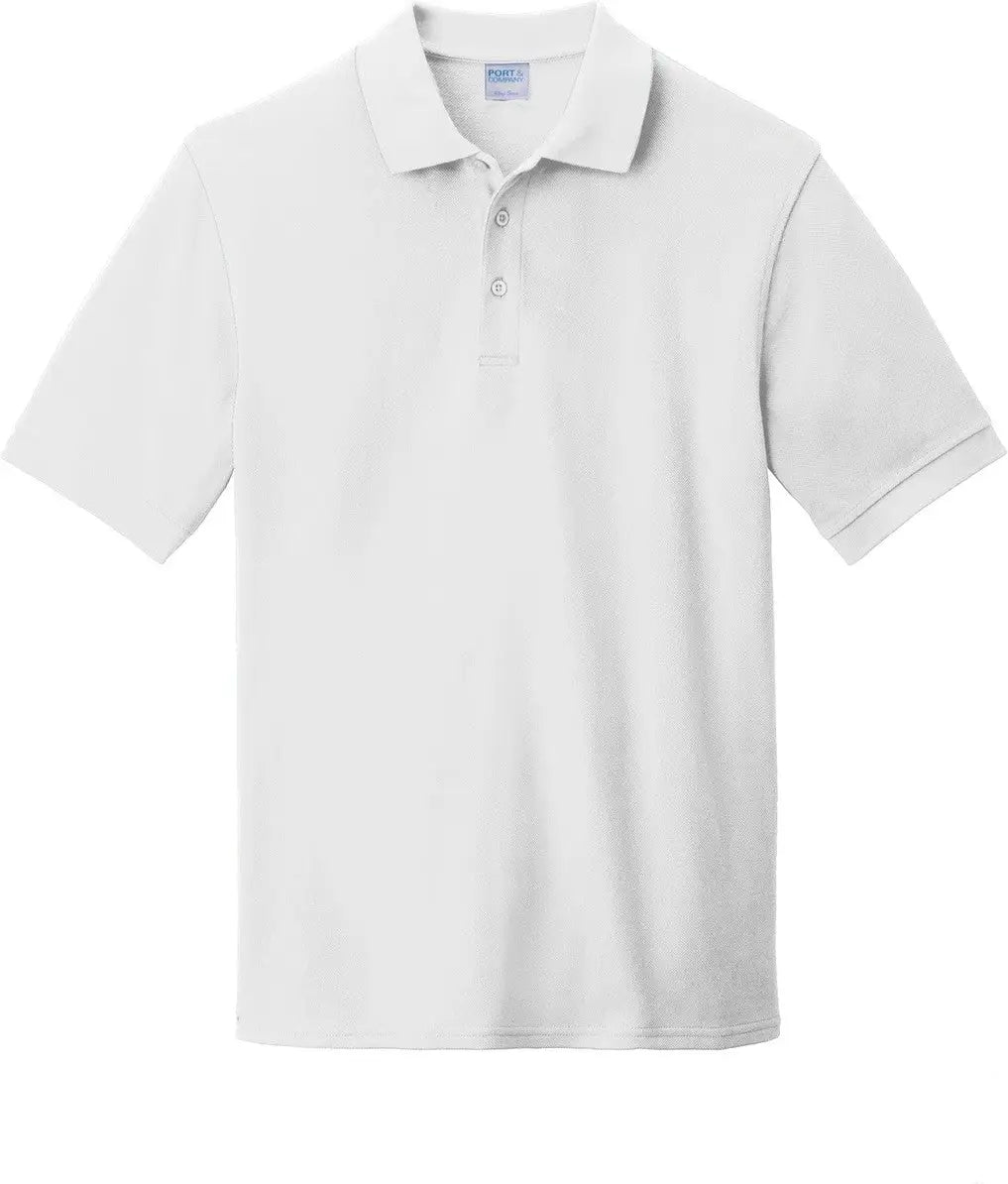 Port & Company Kp1500 co Combed Ring Spun Pique Polo - White