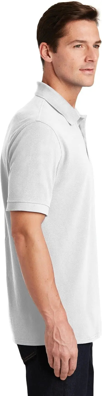 Port & Company Kp1500 co Combed Ring Spun Pique Polo - White