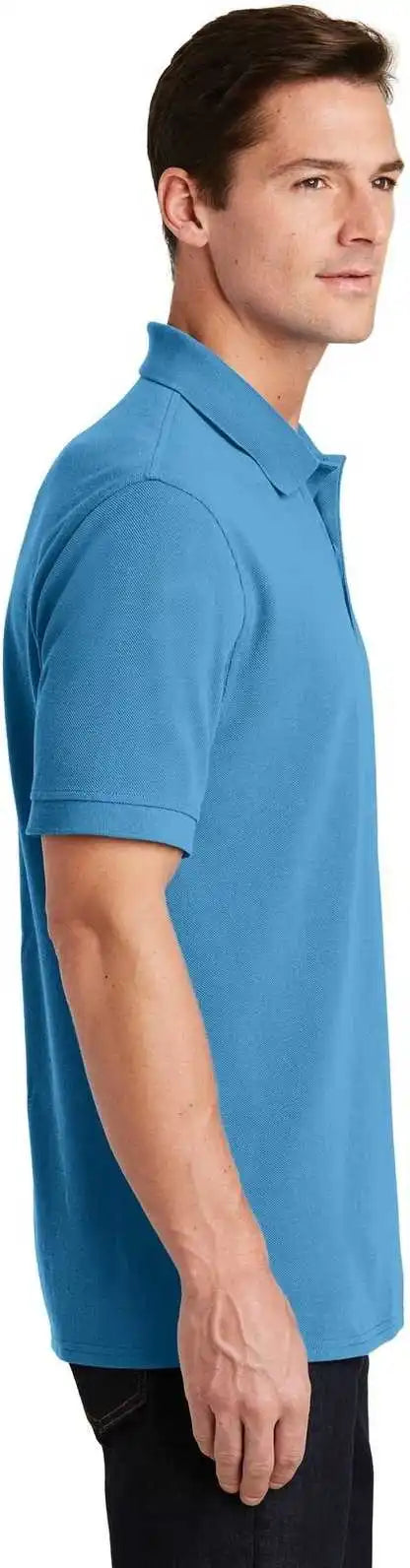 Port & Company Kp1500 Combed Ring Spun Pique Polo - Aquatic Blue