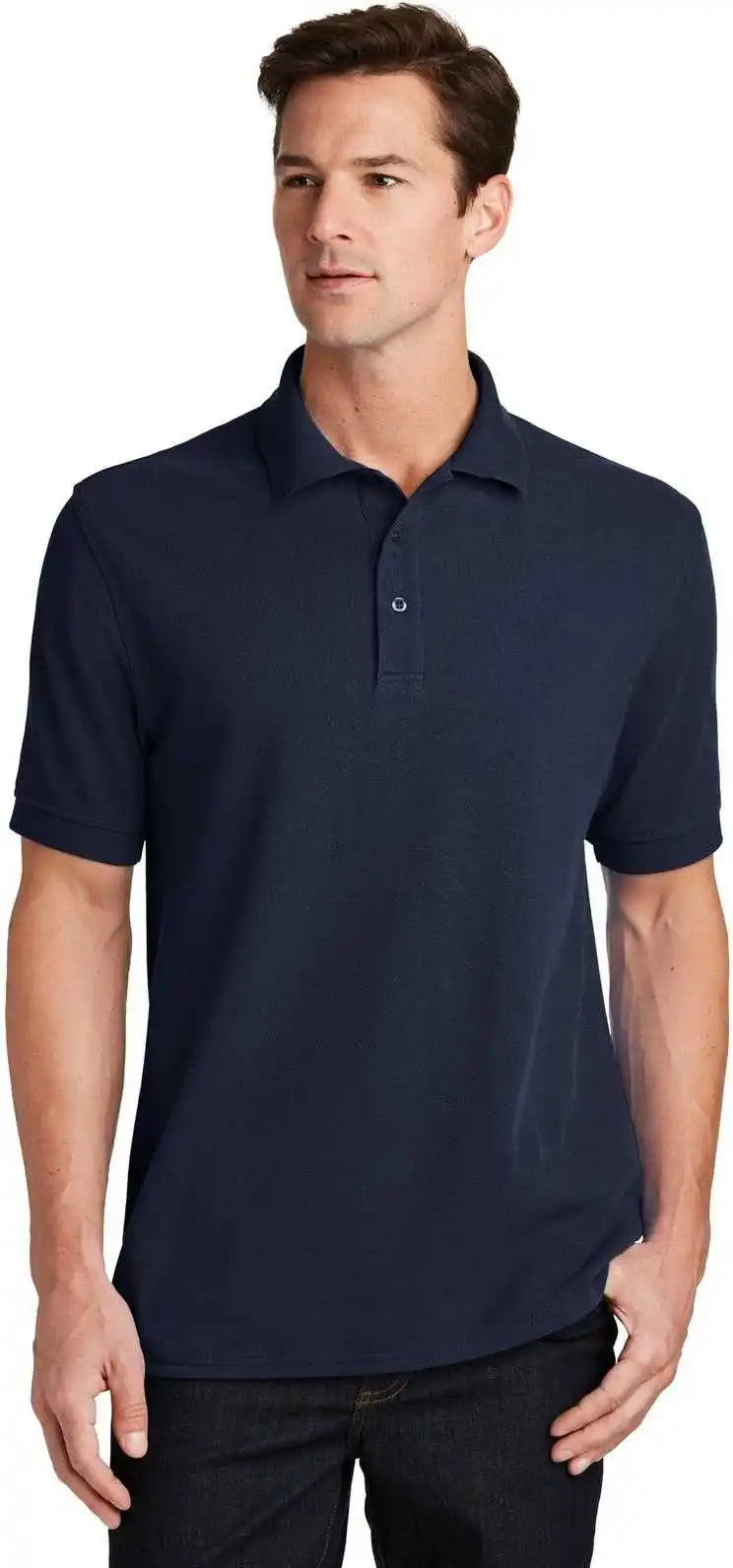 Port & Company Kp1500 Combed Ring Spun Pique Polo Deep Navy