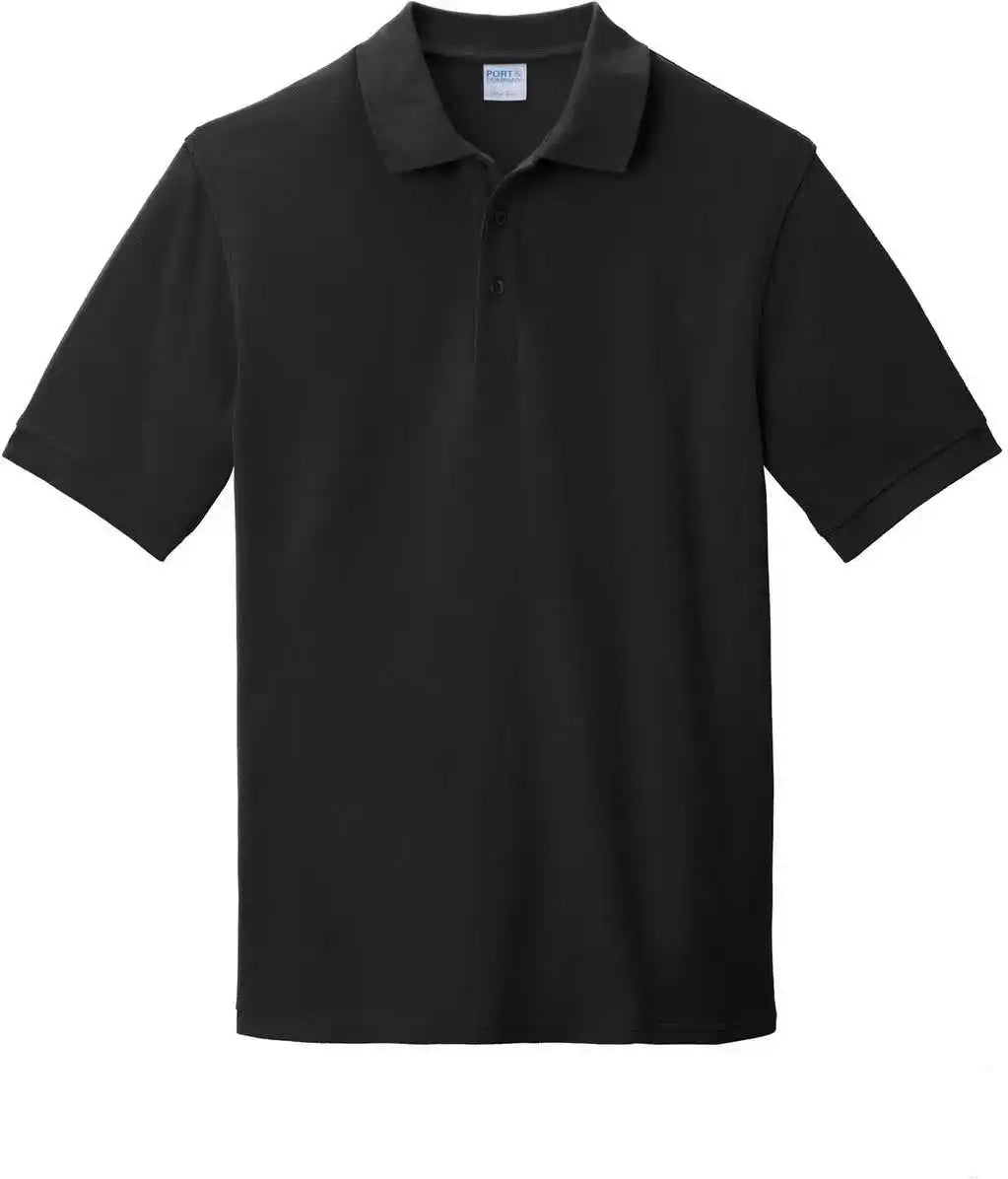 Port & Company Kp1500 Combed Ring Spun Pique Polo Jet Black