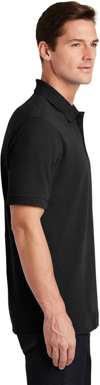 Port & Company Kp1500 Combed Ring Spun Pique Polo Jet Black