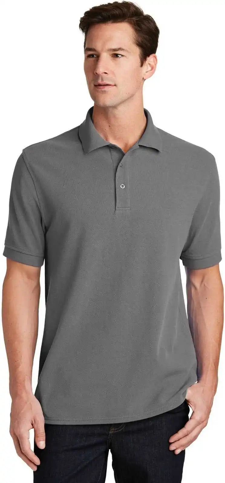 Port & Company Kp1500 Combed Ring Spun Pique Polo - Medium Gray