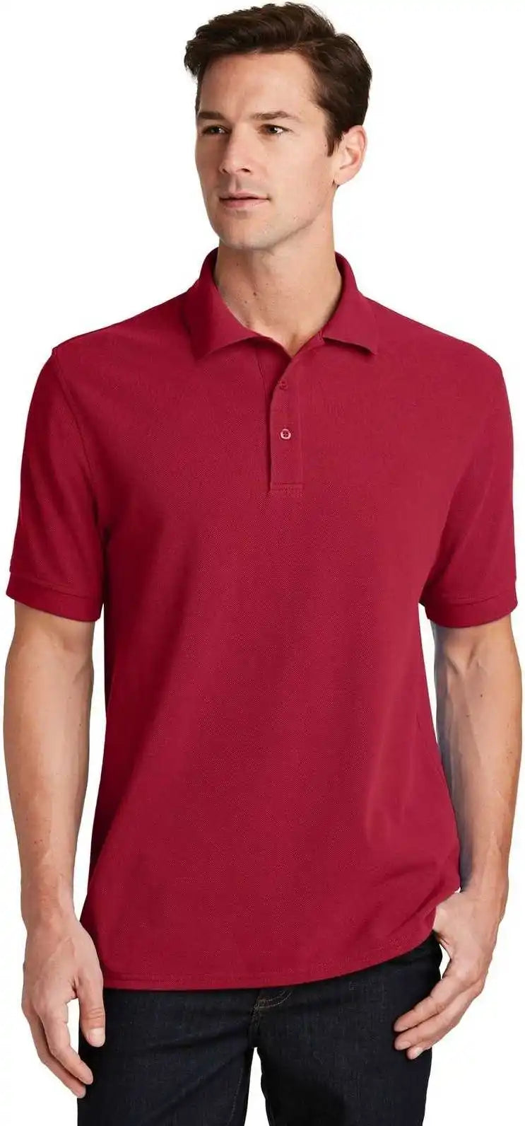 Port &amp; Company Kp1500 Combed Ring Spun Pique Polo Red