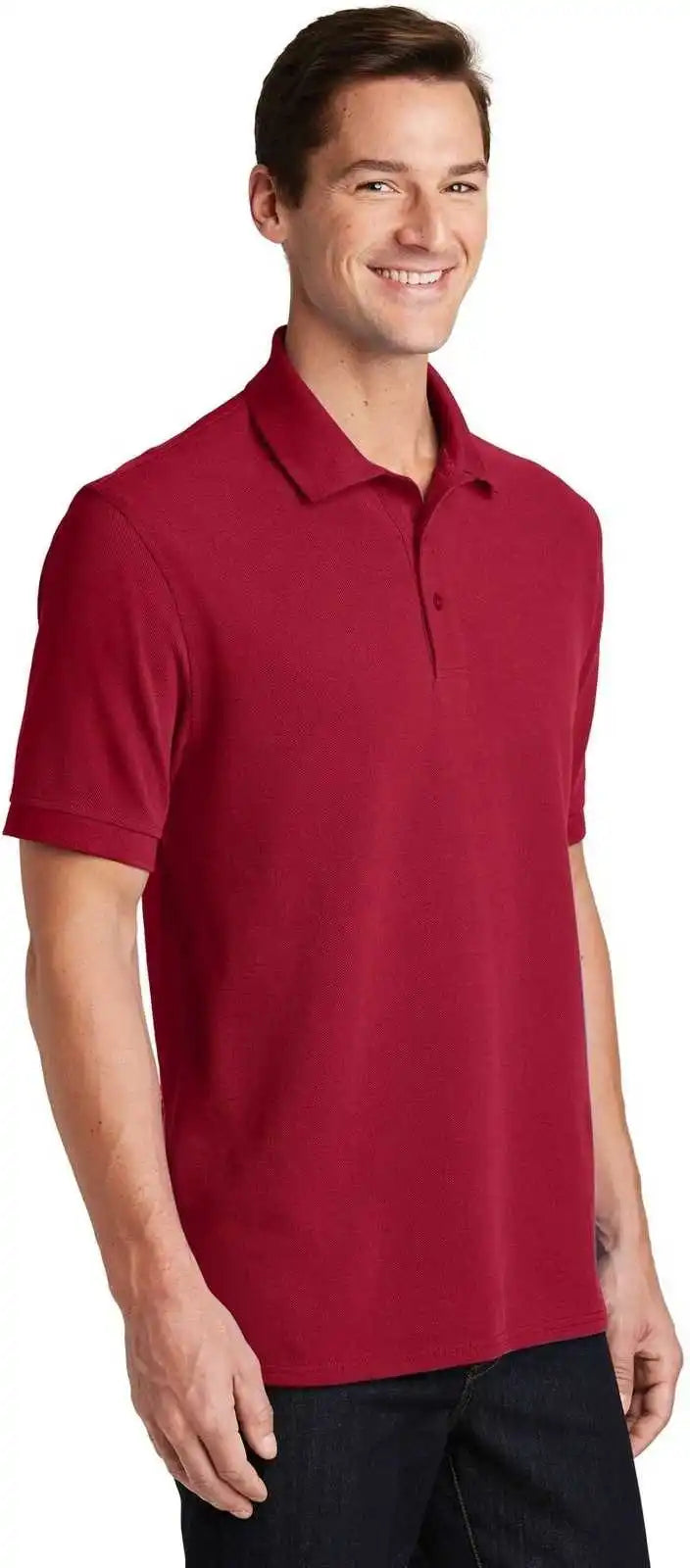 Port &amp; Company Kp1500 Combed Ring Spun Pique Polo Red