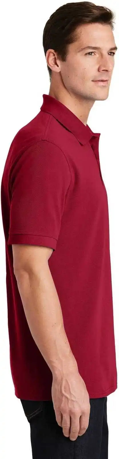 Port &amp; Company Kp1500 Combed Ring Spun Pique Polo Red