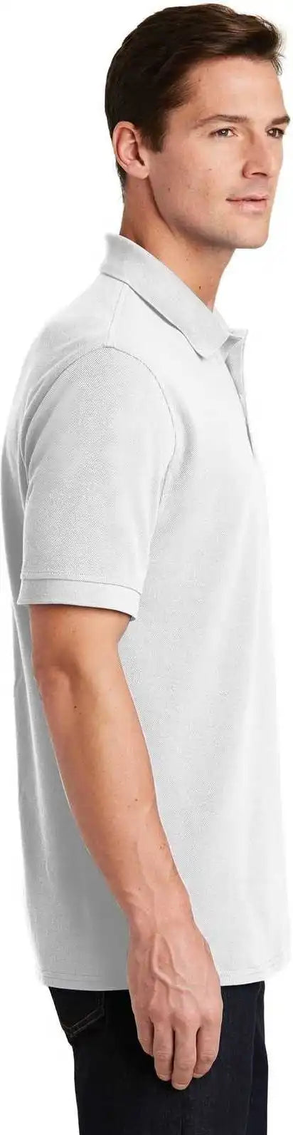 Port &amp; Company Kp1500 Combed Ring Spun Pique Polo - White