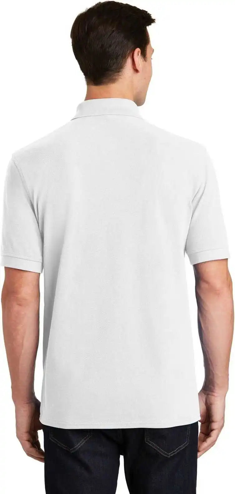 Port & Company Kp1500 Combed Ring Spun Pique Polo White