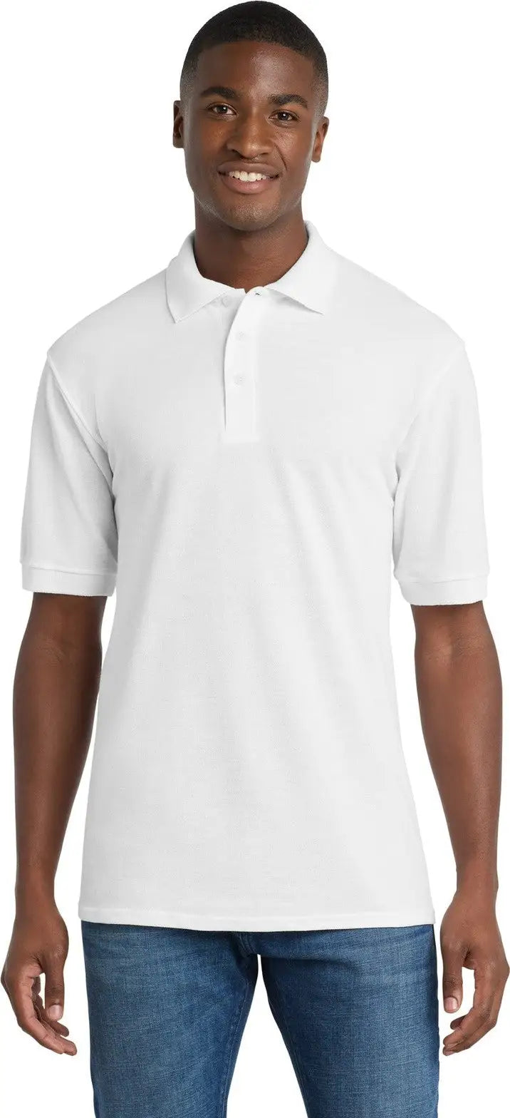 Port & Company Kp155 co Core Blend Pique Polo - White - Adult s