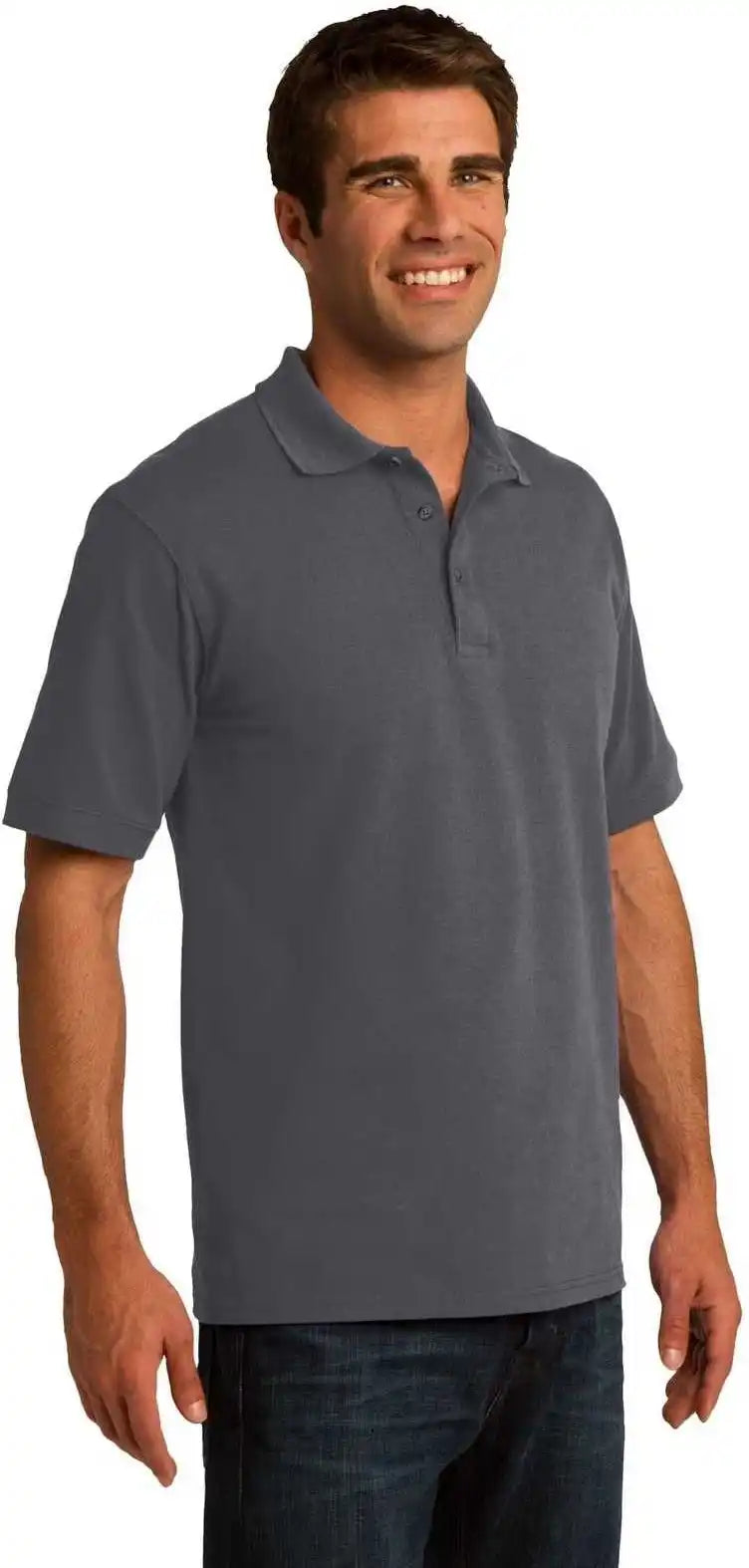Port &amp; Company Kp155 Core Blend Pique Polo Charcoal