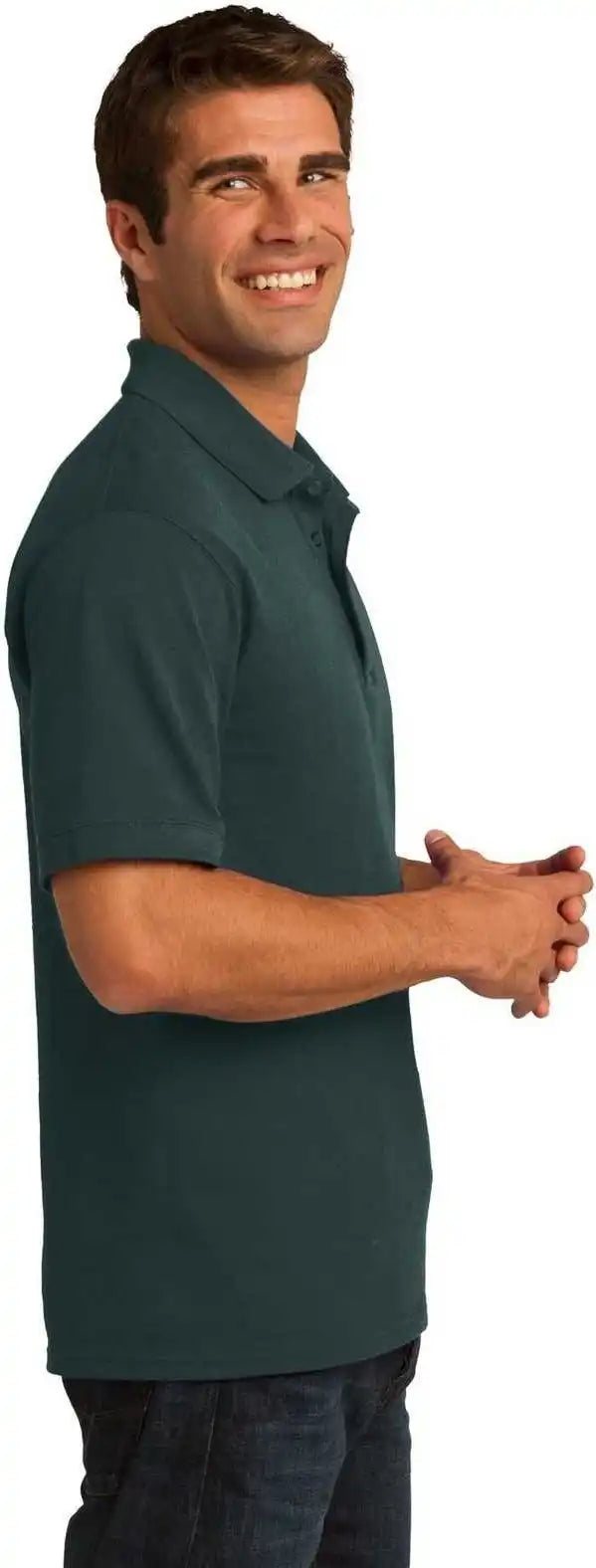 Port &amp; Company Kp155 Core Blend Pique Polo Dark Green