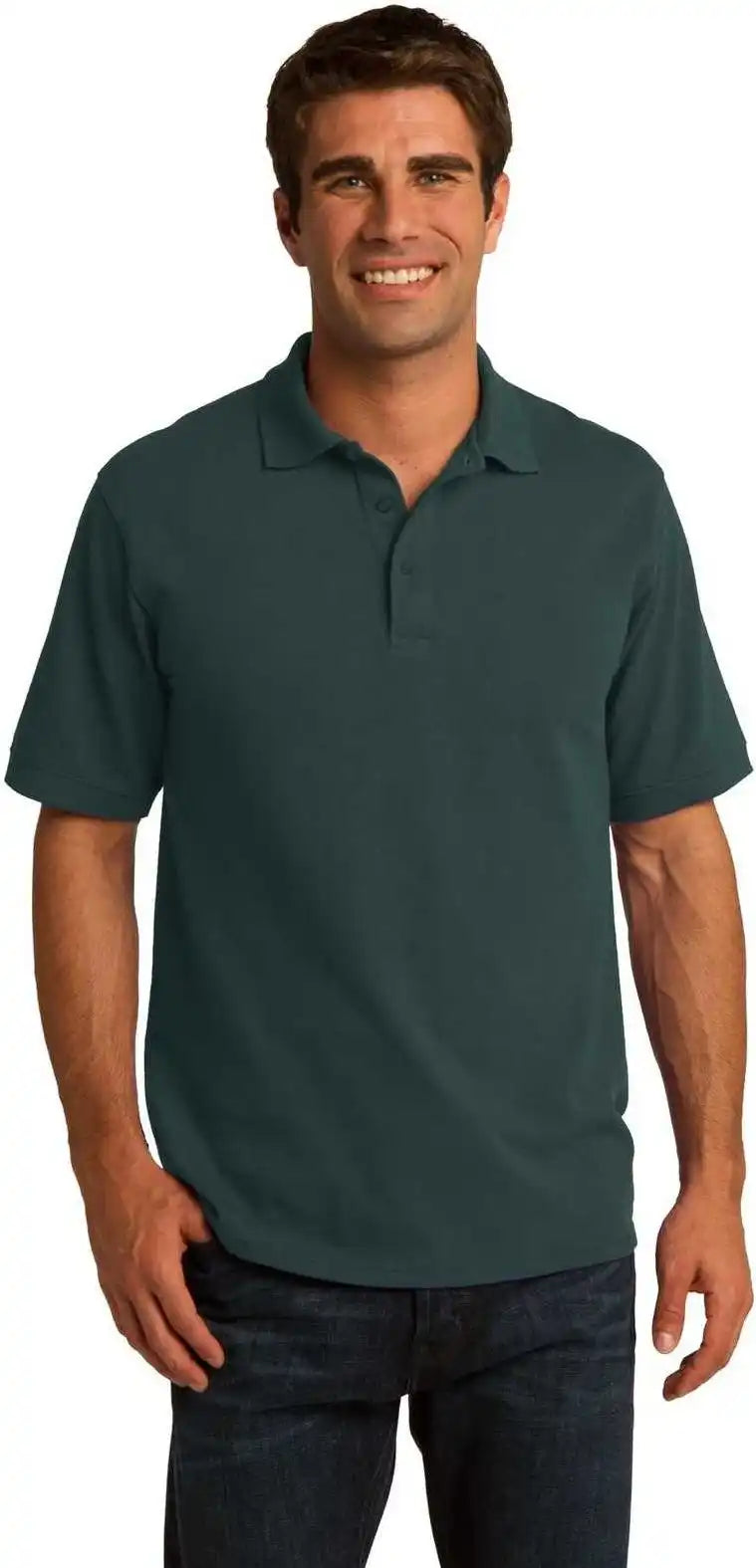 Port & Company Kp155 Core Blend Pique Polo - Dark Green