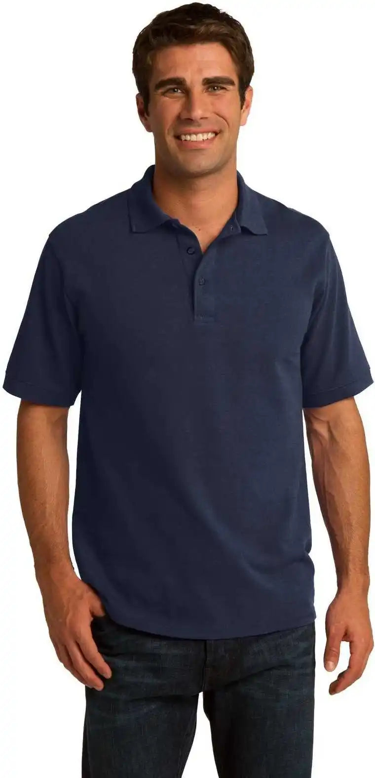 Port & Company Kp155 Core Blend Pique Polo - Deep Navy