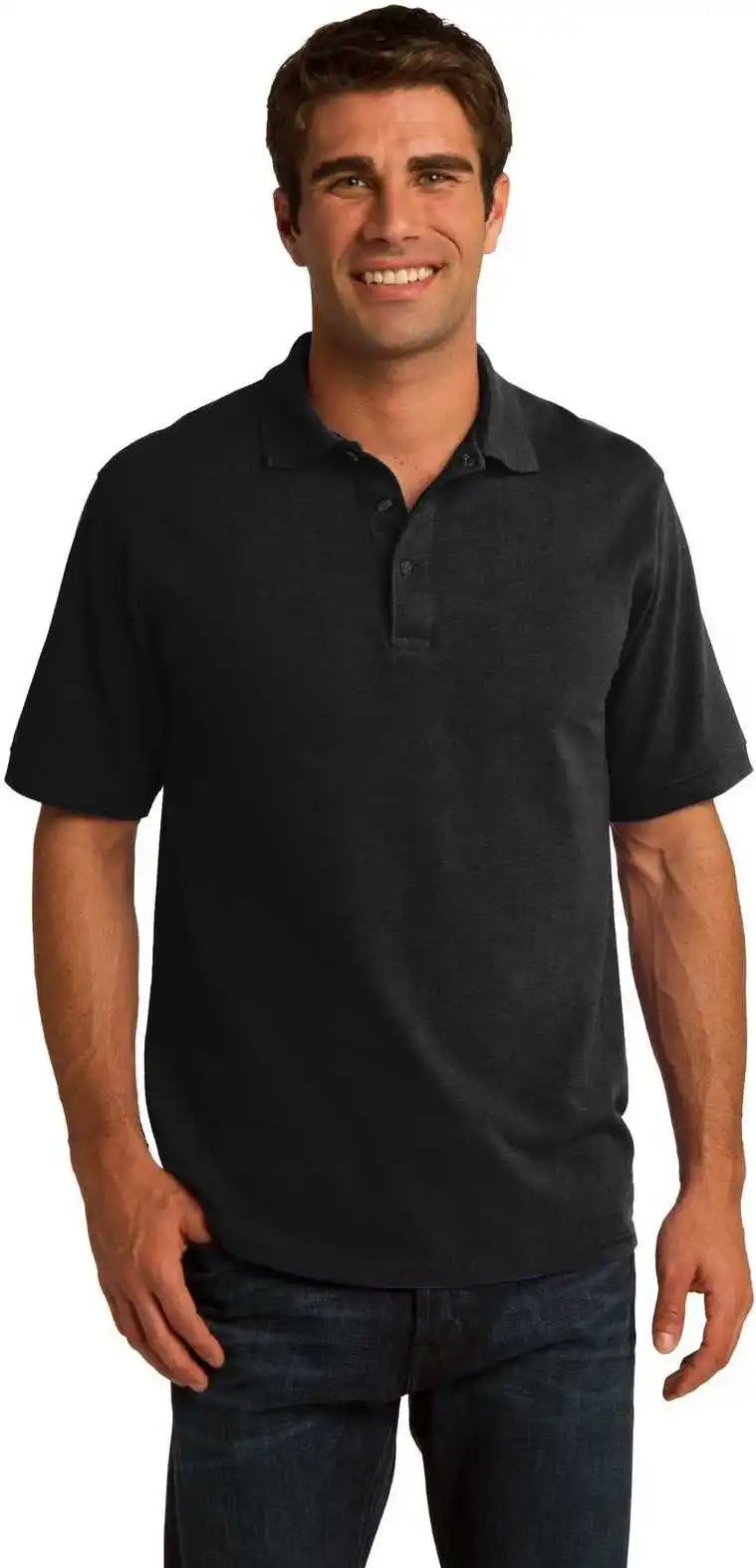 Port & Company Kp155 Core Blend Pique Polo - Jet Black