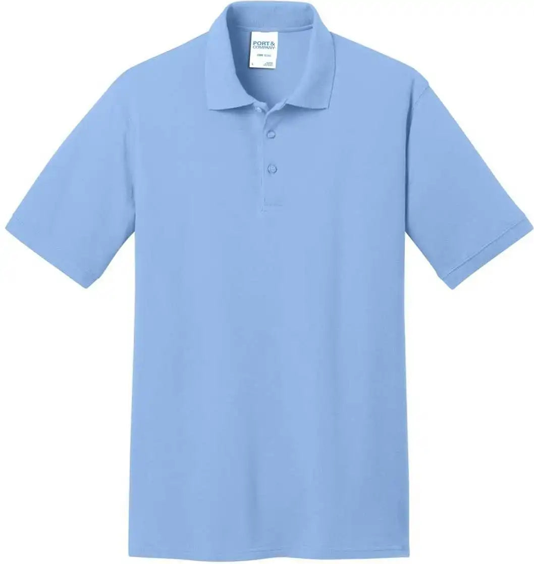 Port &amp; Company Kp155 Core Blend Pique Polo Light Blue