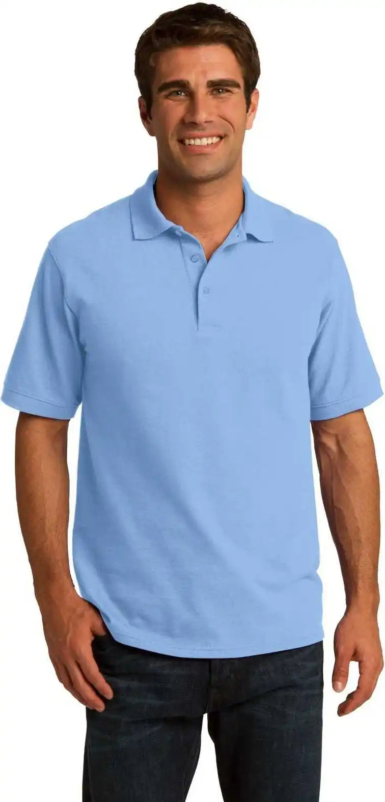 Port & Company Kp155 Core Blend Pique Polo Light Blue