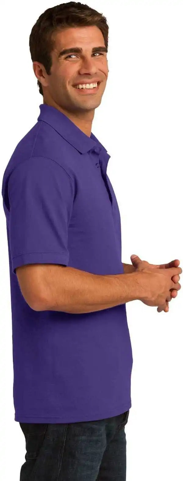Port &amp; Company Kp155 Core Blend Pique Polo Purple