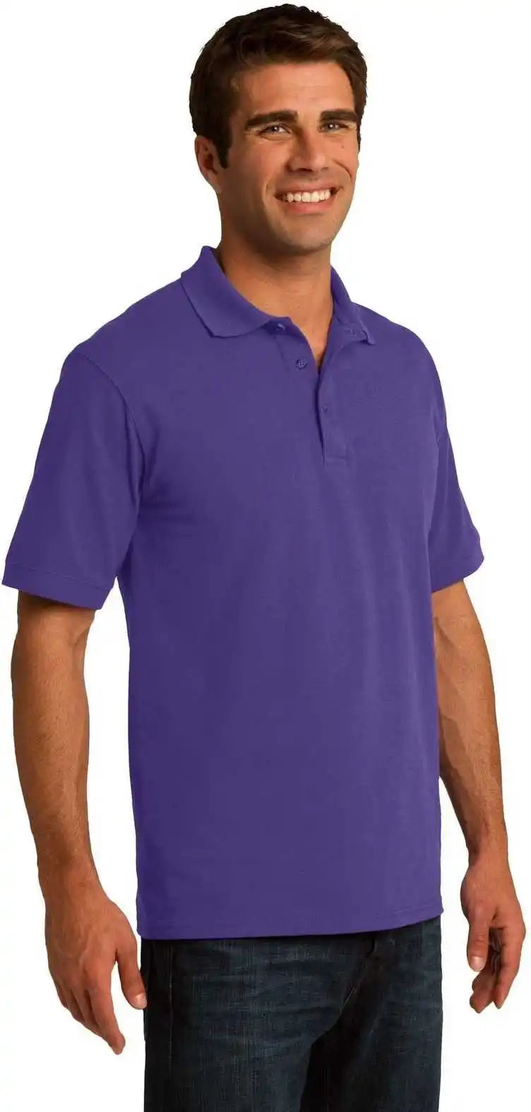 Port &amp; Company Kp155 Core Blend Pique Polo Purple