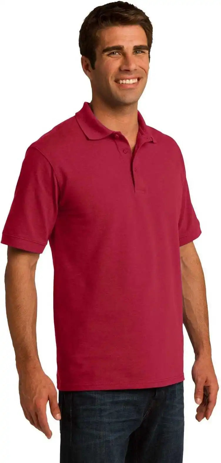 Port &amp; Company Kp155 Core Blend Pique Polo Red