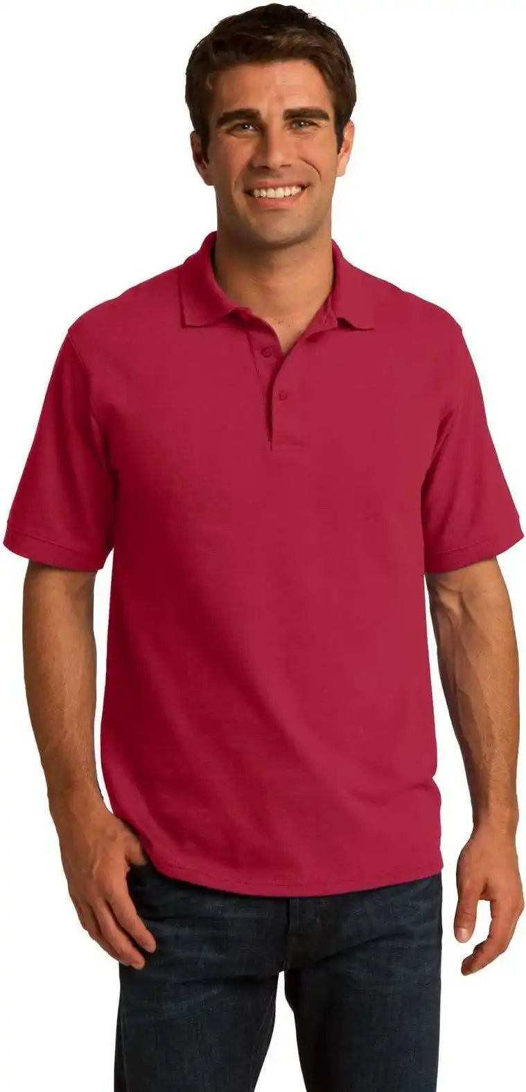 Port & Company Kp155 Core Blend Pique Polo - Red