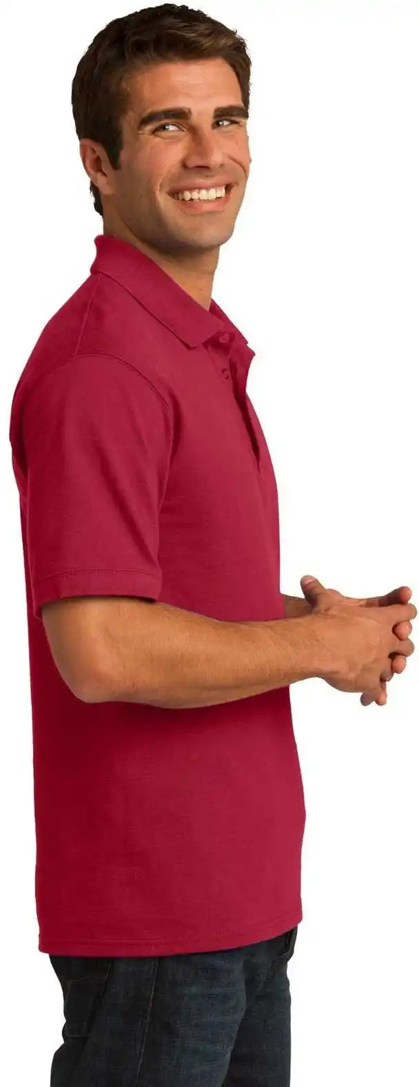 Port &amp; Company Kp155 Core Blend Pique Polo Red