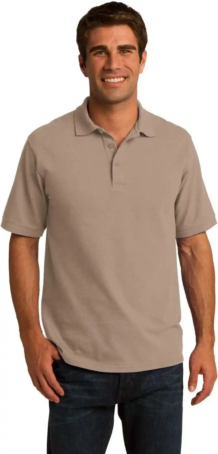 Port &amp; Company Kp155 Core Blend Pique Polo - Sand