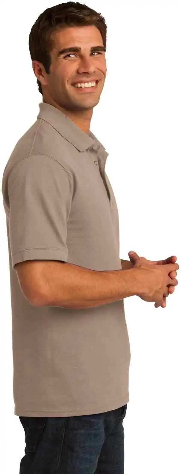 Port &amp; Company Kp155 Core Blend Pique Polo - Sand