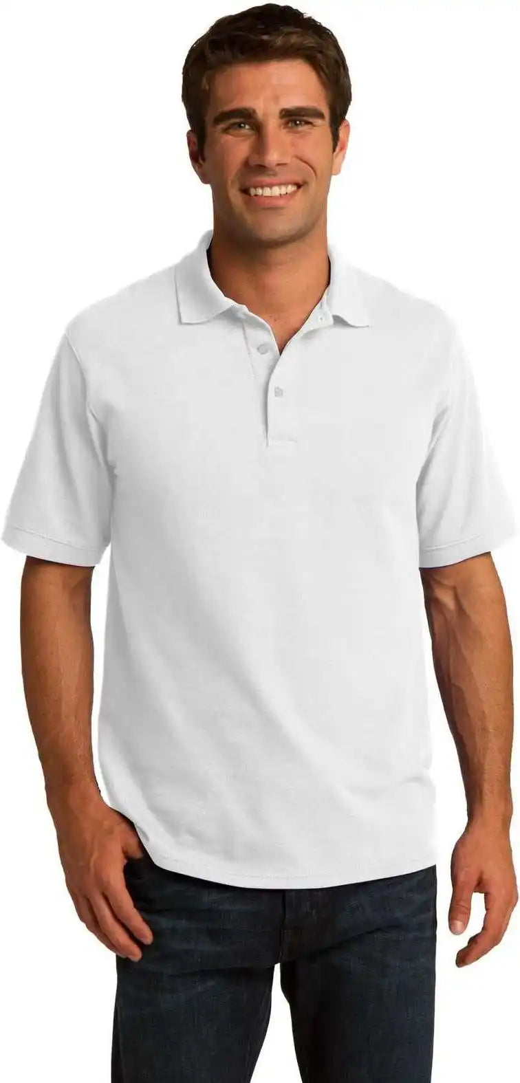 Port & Company Kp155 Core Blend Pique Polo White