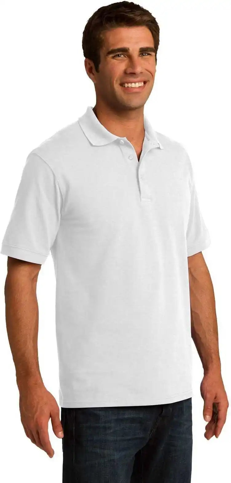 Port &amp; Company Kp155 Core Blend Pique Polo White