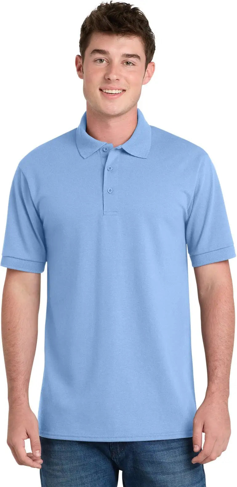 Port & Company Kp55 co Core Blend Jersey Knit Polo - Light Blue - Adult Xs