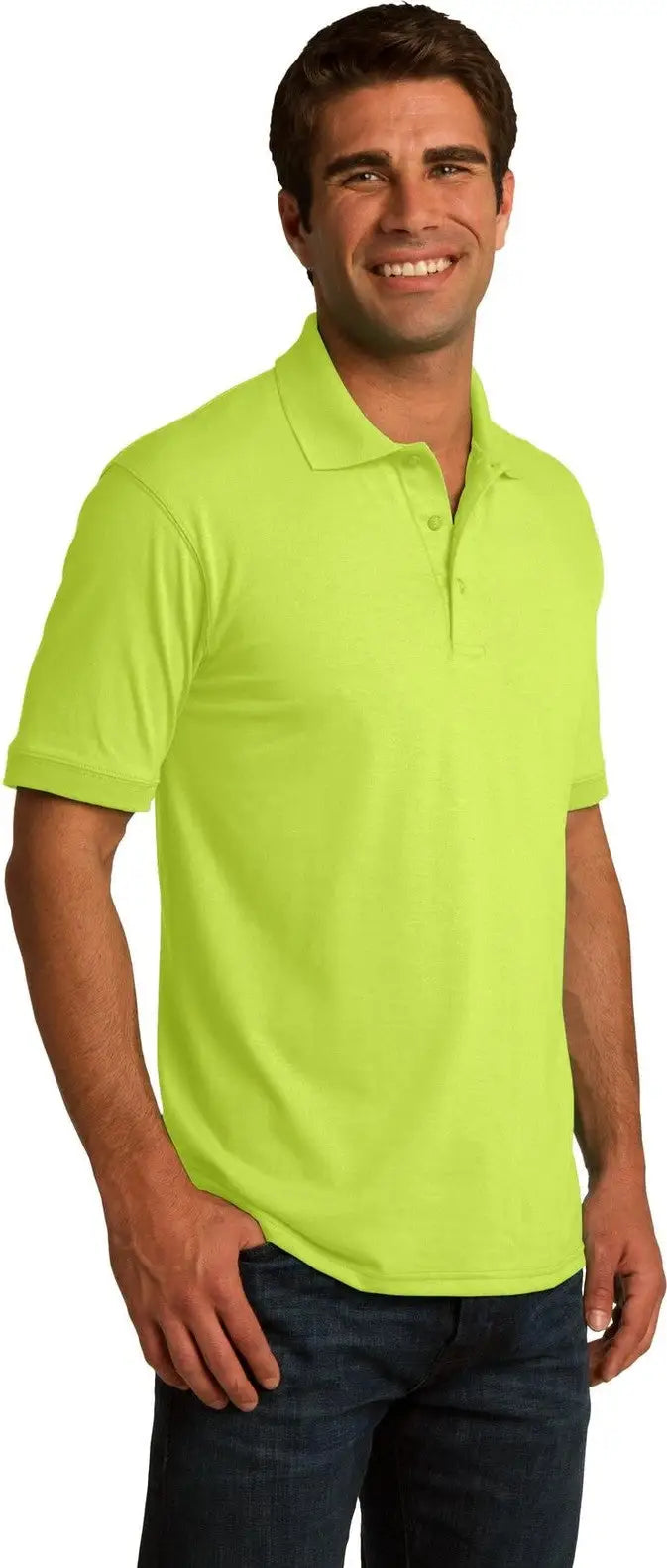 Port & Company Kp55 co Core Blend Jersey Knit Polo - Safety Green