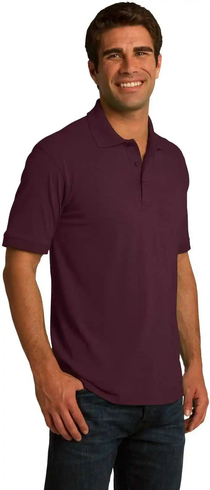 Port & Company Kp55 Core Blend Jersey Knit Polo Athletic Maroon