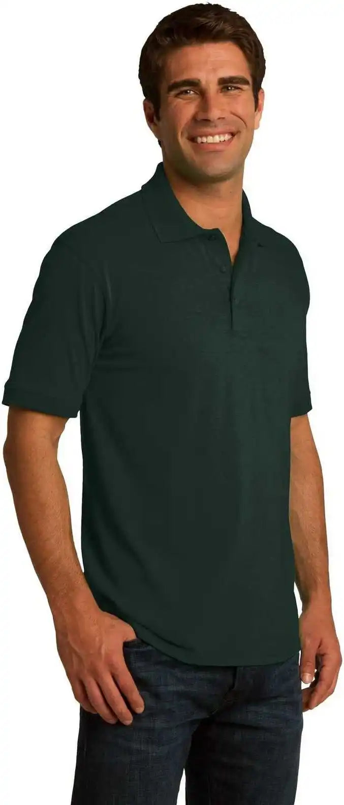 Port & Company Kp55 Core Blend Jersey Knit Polo Dark Green