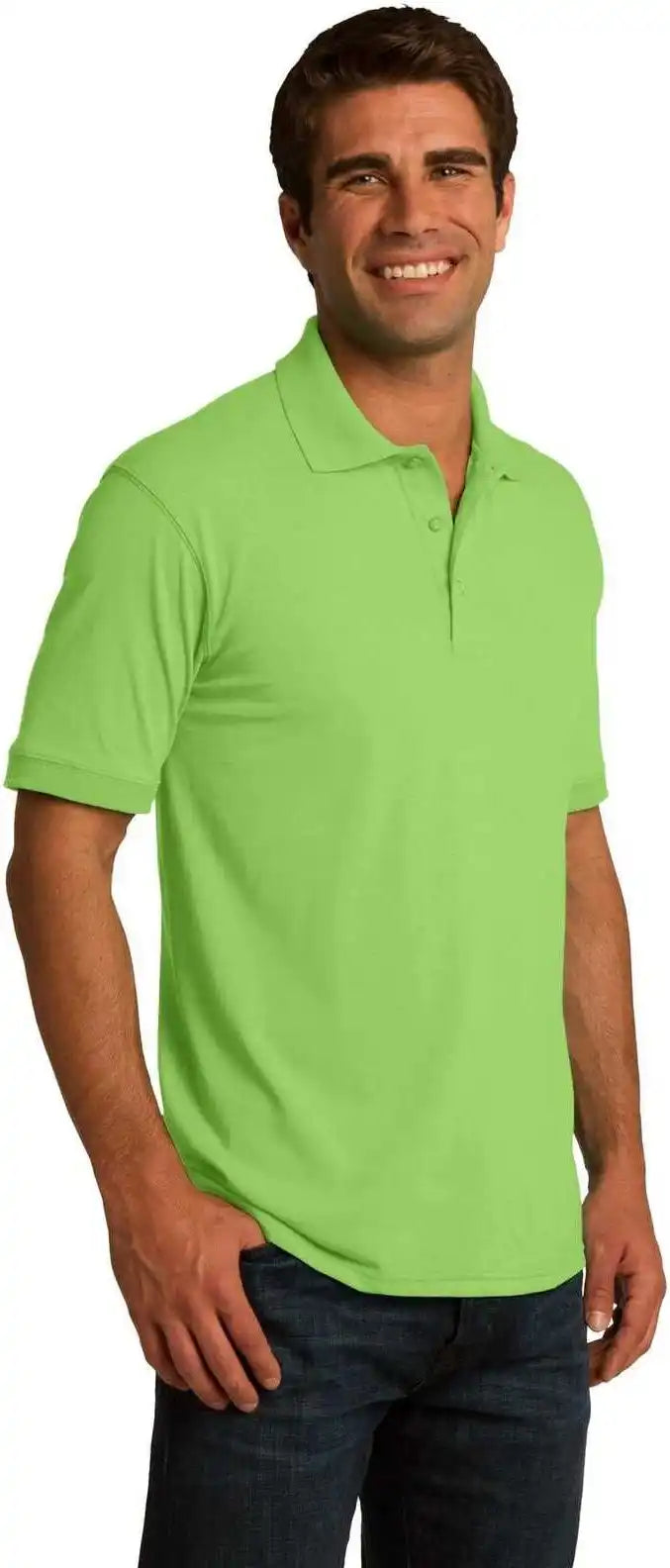 Port & Company Kp55 Core Blend Jersey Knit Polo Lime