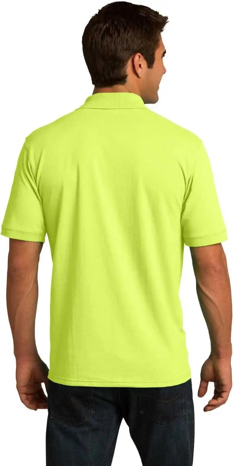 Port &amp; Company Kp55 Core Blend Jersey Knit Polo Safety Green
