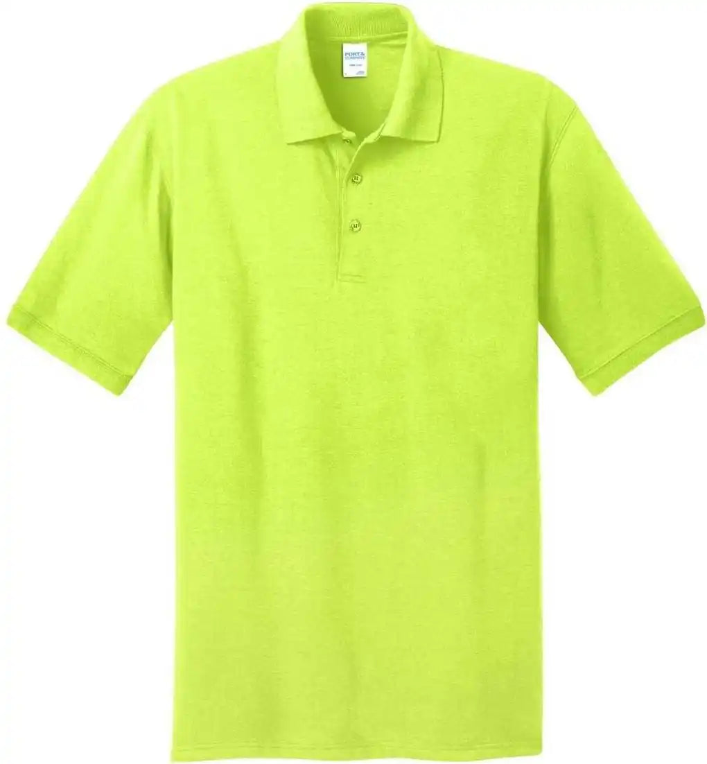 Port &amp; Company Kp55 Core Blend Jersey Knit Polo Safety Green