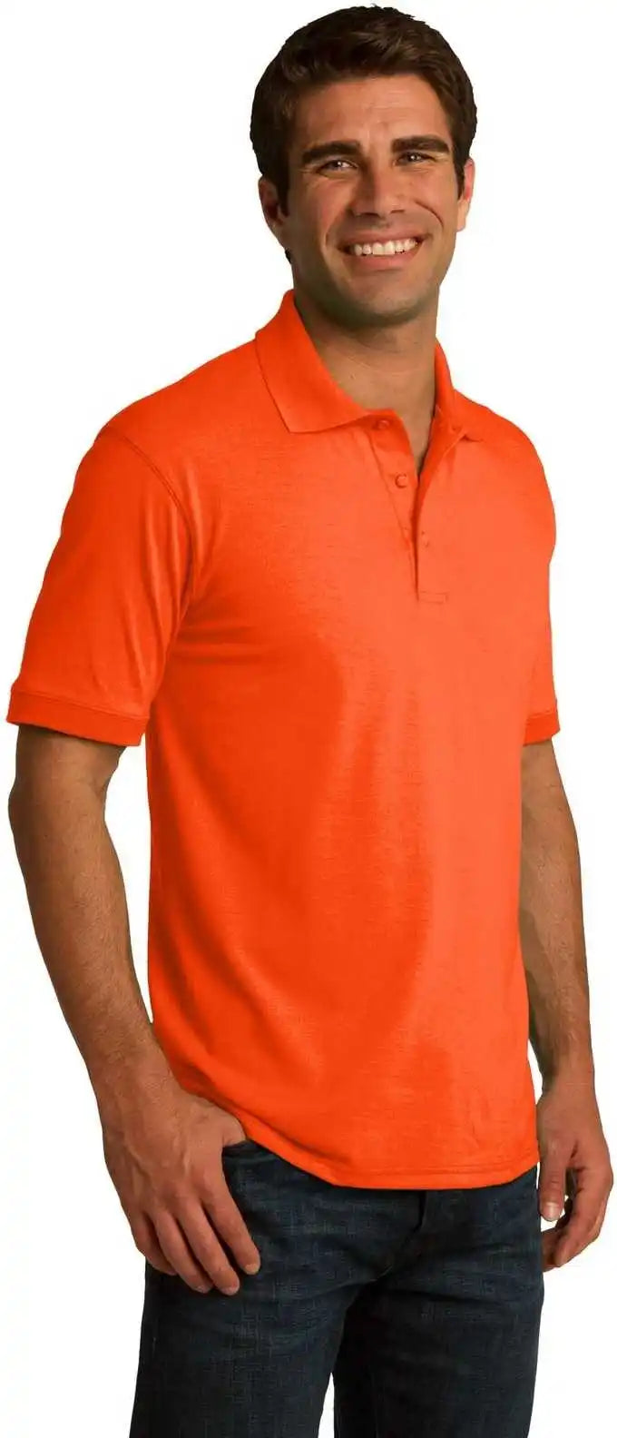 Port &amp; Company Kp55 Core Blend Jersey Knit Polo - Safety Orange