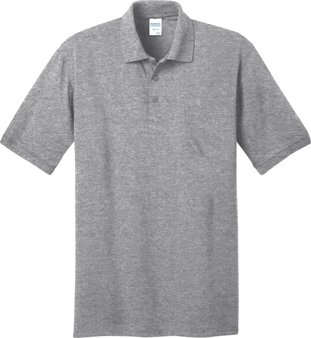 Port & Company Kp55p co Core Blend Jersey Knit Pocket Polo - Athletic Heather