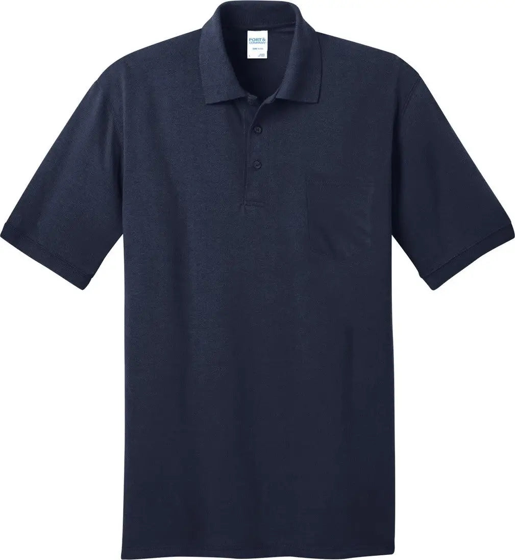 Port & Company Kp55p co Core Blend Jersey Knit Pocket Polo - Deep Navy
