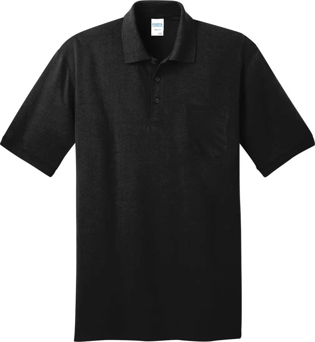 Port & Company Kp55p co Core Blend Jersey Knit Pocket Polo - Jet Black