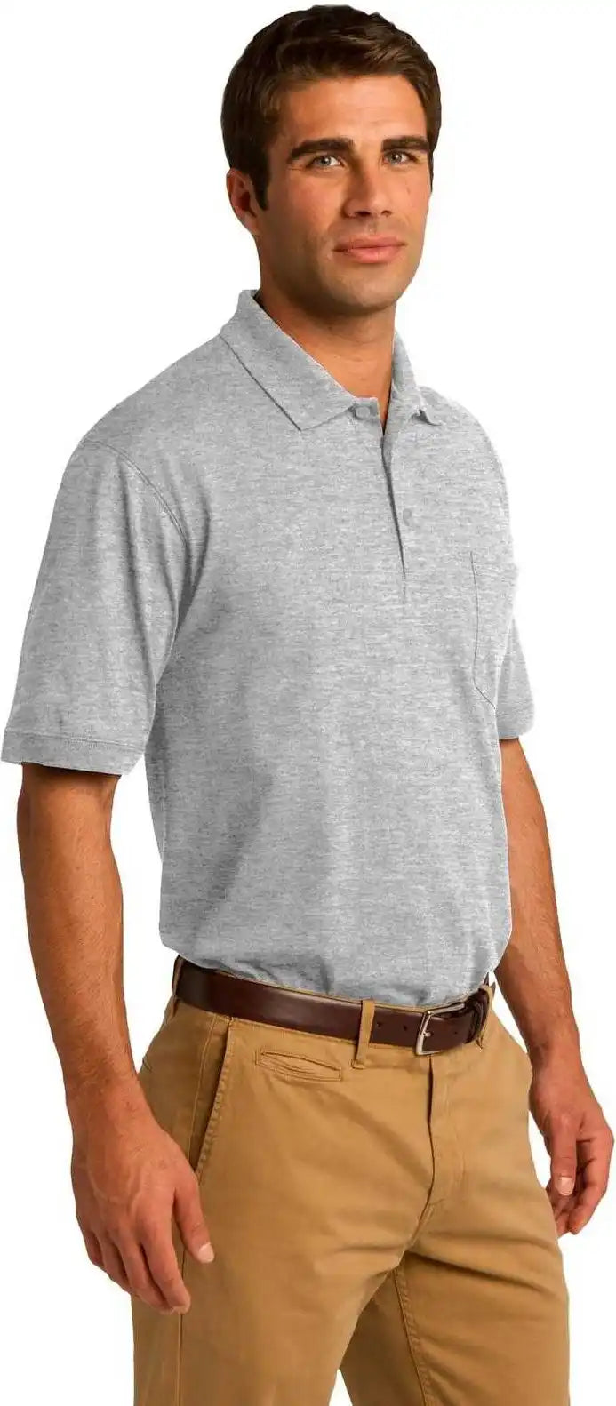 Port & Company Kp55p Core Blend Jersey Knit Pocket Polo Ash